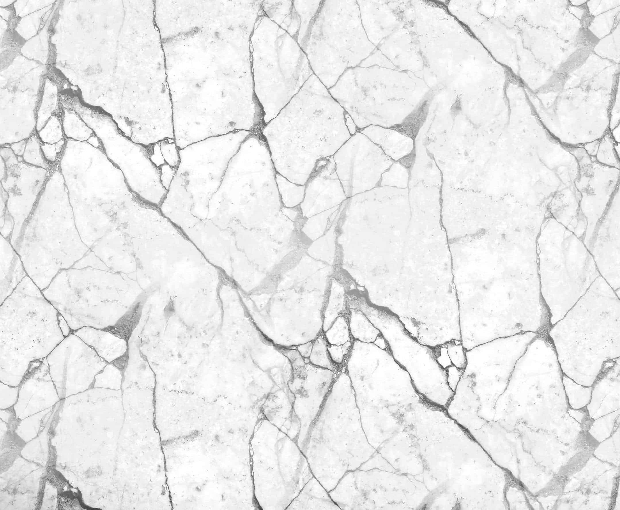 大理石紋理黑色裂紋線設計圖 壁紙 — 優雅白色大理石的近距離特寫，帶有複雜的灰色紋理和天然石材質感。