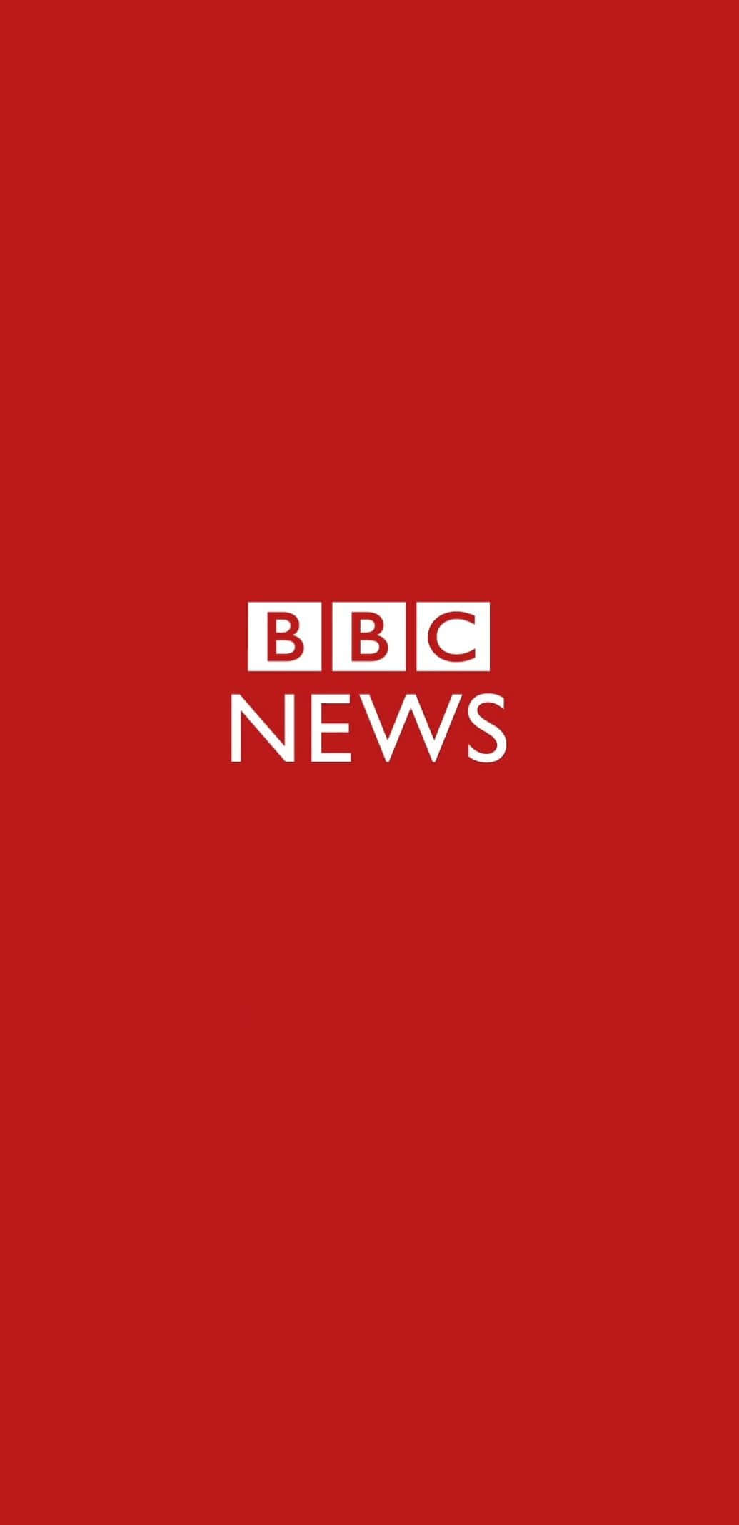 Bbc News 桌布 壁紙 — 大膽的白色BBC News標誌居中於純紅色背景上。