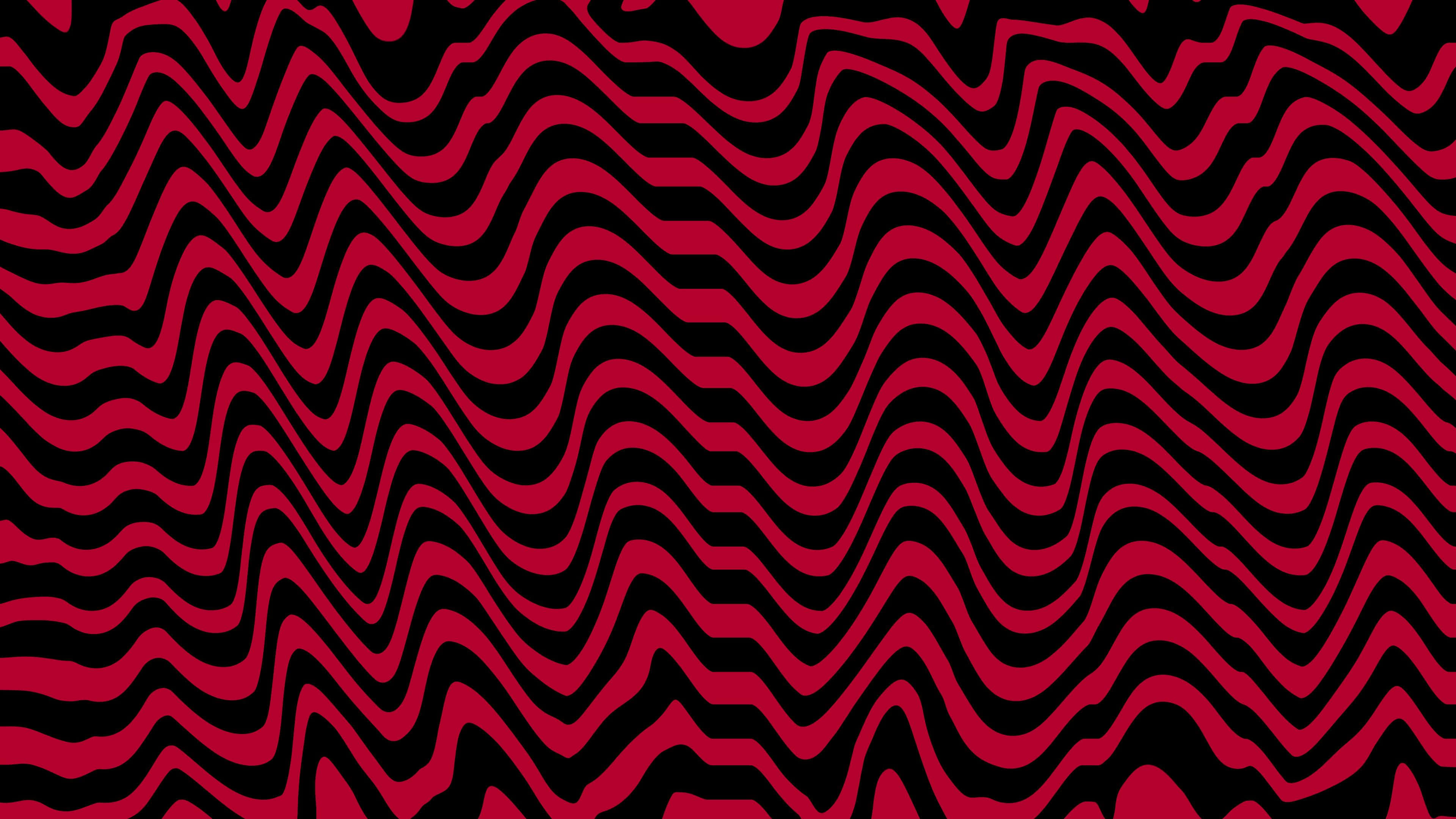PewDiePie 桌布 壁紙 — 大膽的紅色和黑色波浪條紋創造出催眠般的視錯覺圖案。
