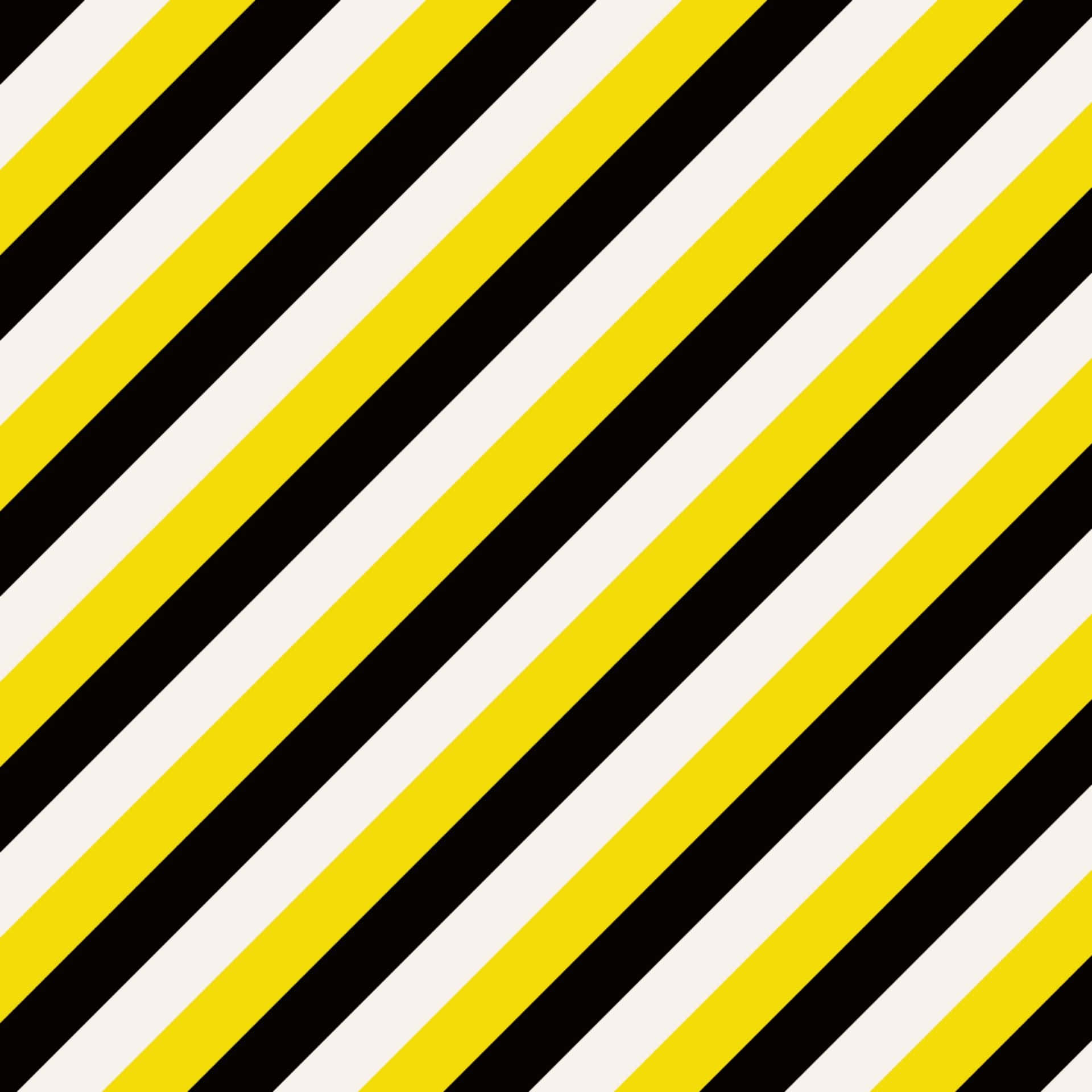 Yellow Striped 桌布 壁紙 — 大膽的黃色、黑色和米白色對角線條紋營造出高對比度的幾何圖案。