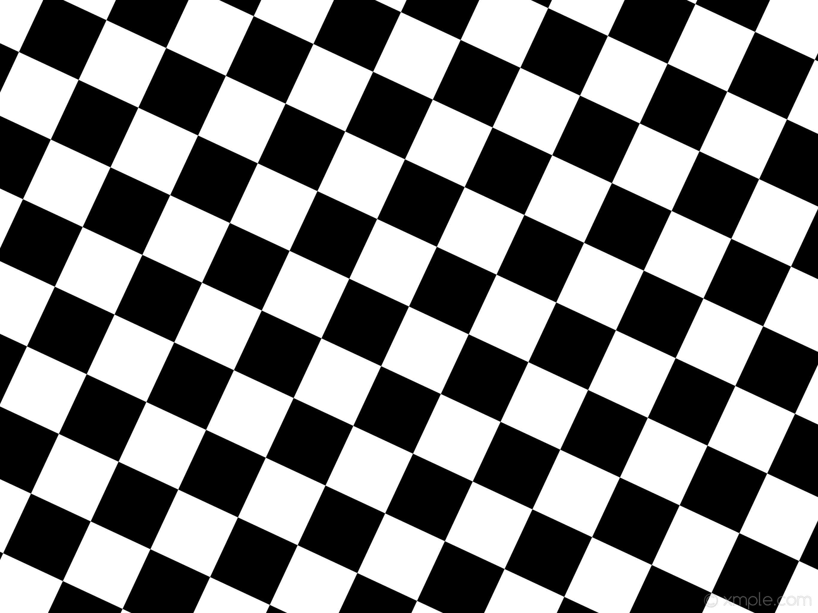 Checkered Flag 桌布 壁紙 — 大膽的黑白格仔圖案，搭配菱形瓷磚，營造出動態錯視效果。