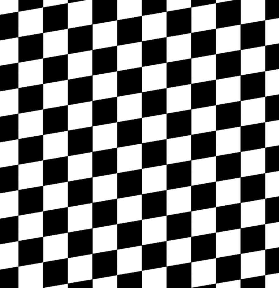Checkered Flag 桌布 壁紙 — 大膽的黑白格仔圖案以對角透視營造出引人注目的錯覺效果。