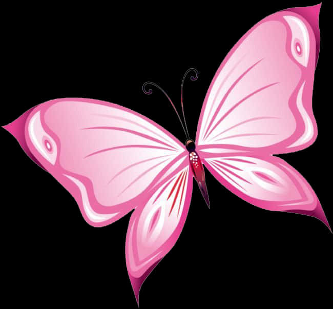 大自然中的華麗粉紅蝴蝶 壁紙