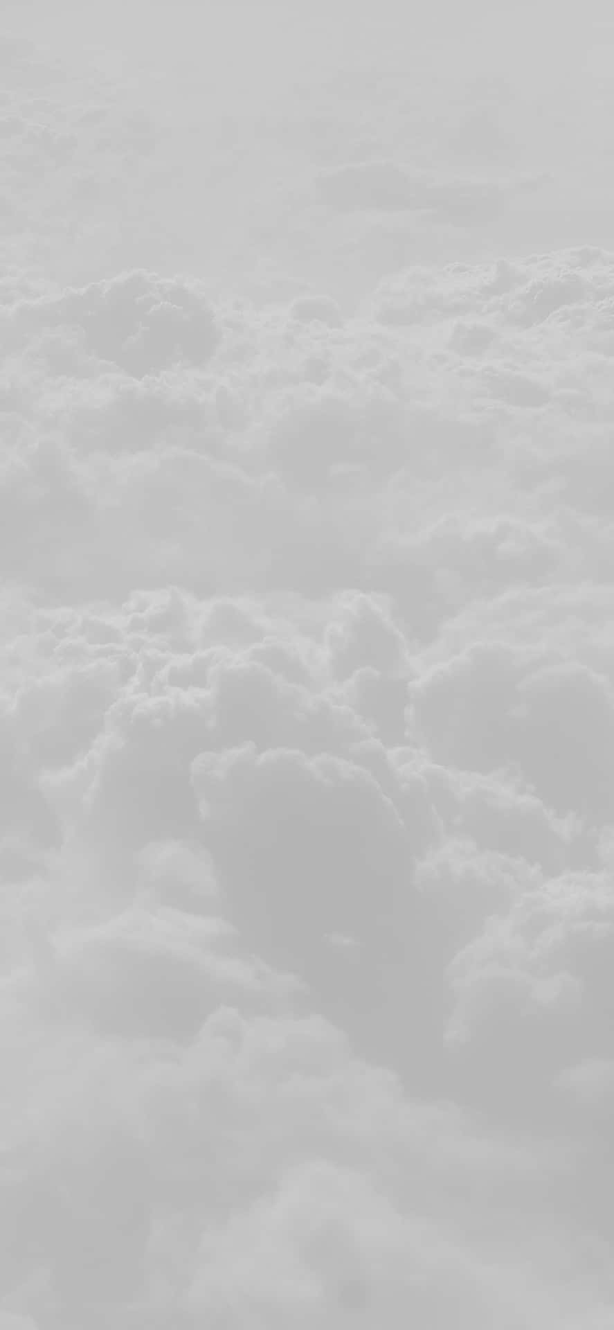在極簡單色場景中，柔和灰色雲朵充滿天空。