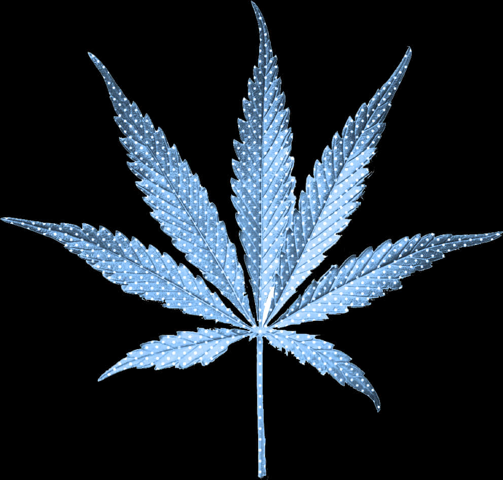 透明真實大麻葉PNG - 藍色大麻葉透明PNG下載