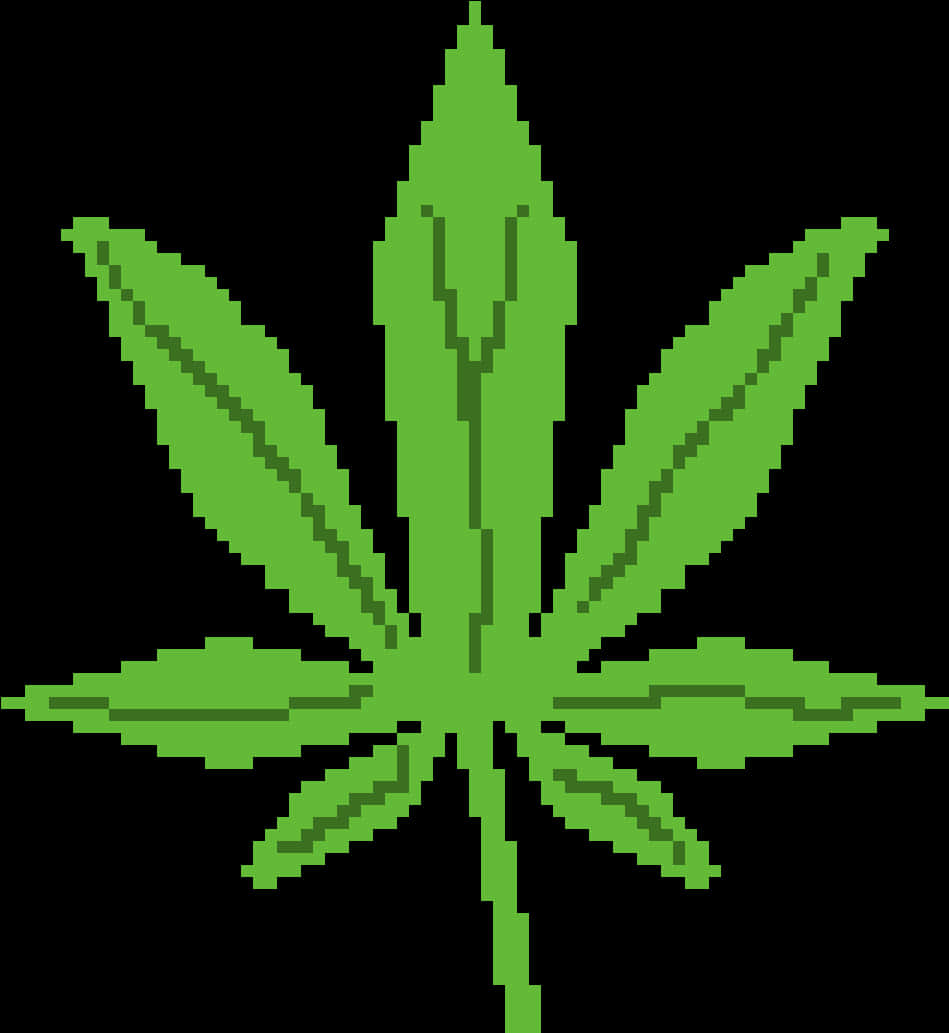 大麻葉像素藝術