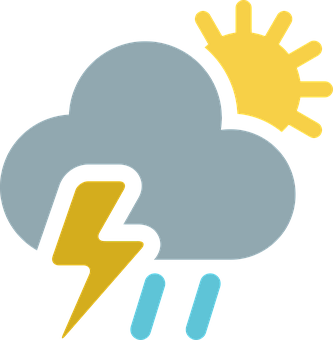 天氣圖示 雲 閃電 雨 太陽 壁紙