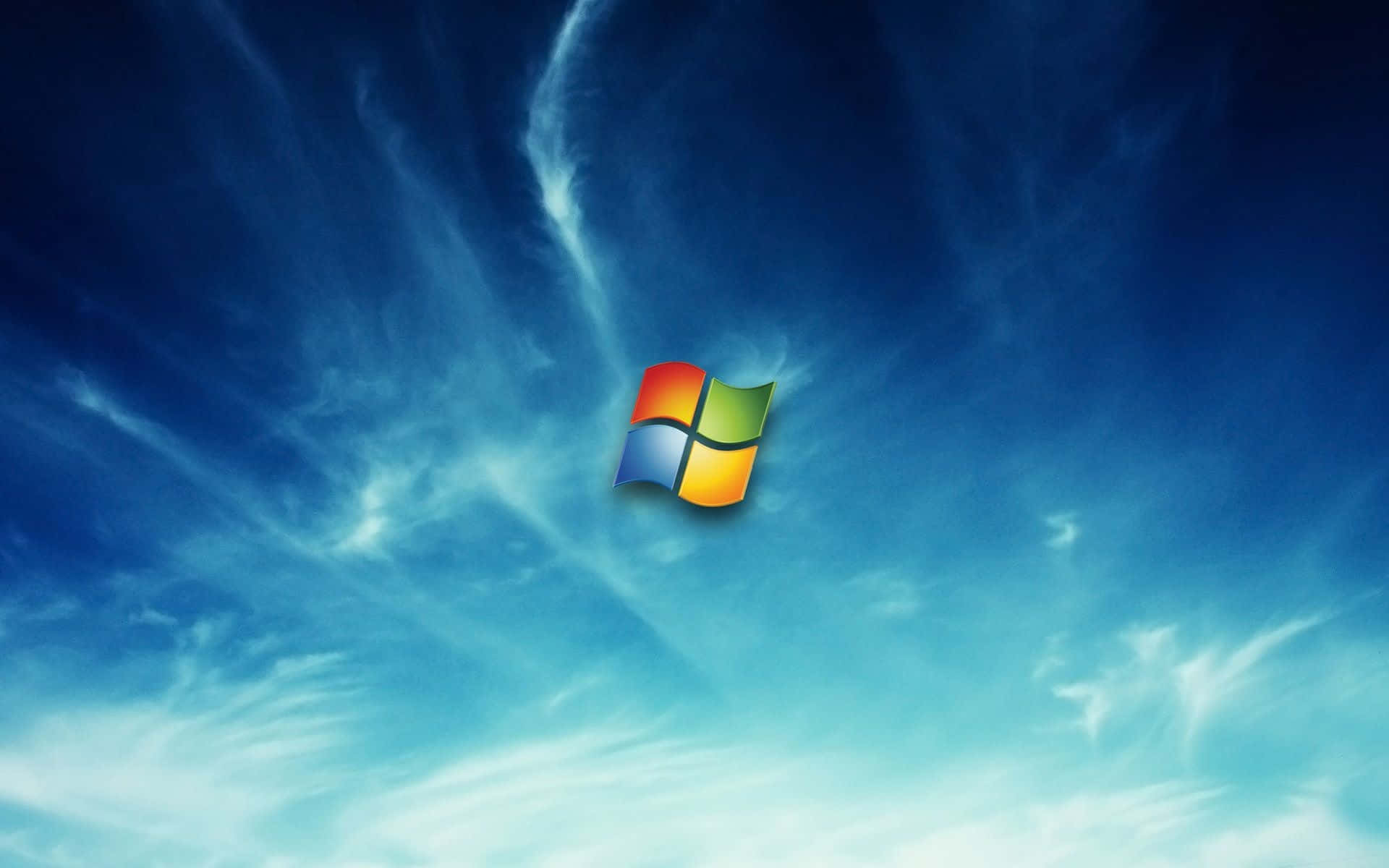 天空中的Windows 7標誌 壁紙