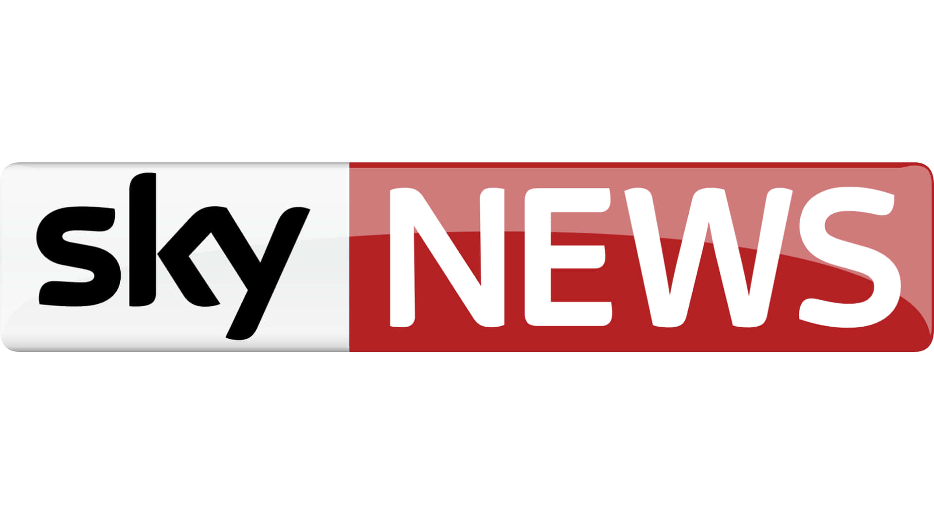 Sky News 標誌，紅色背景上有黑色 sky 和白色 NEWS。