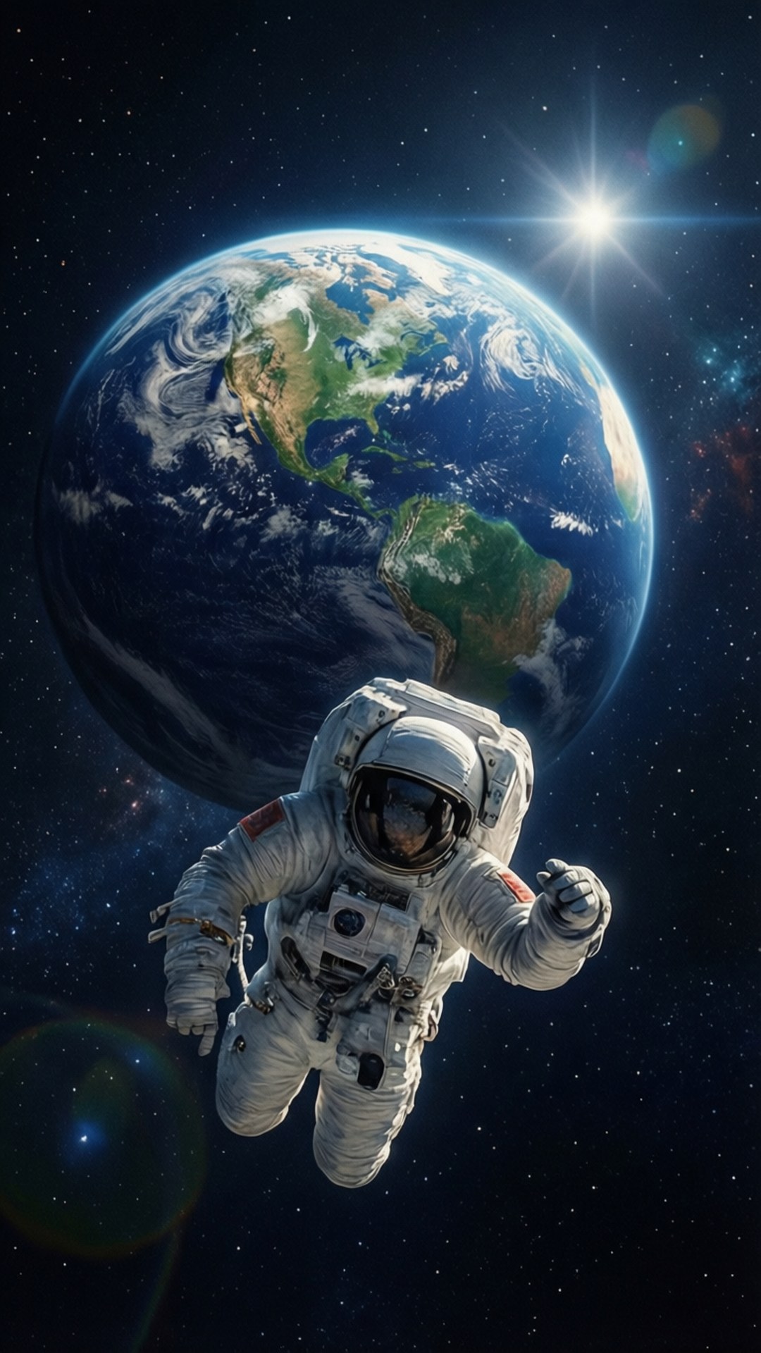 太空中的太空人 壁紙