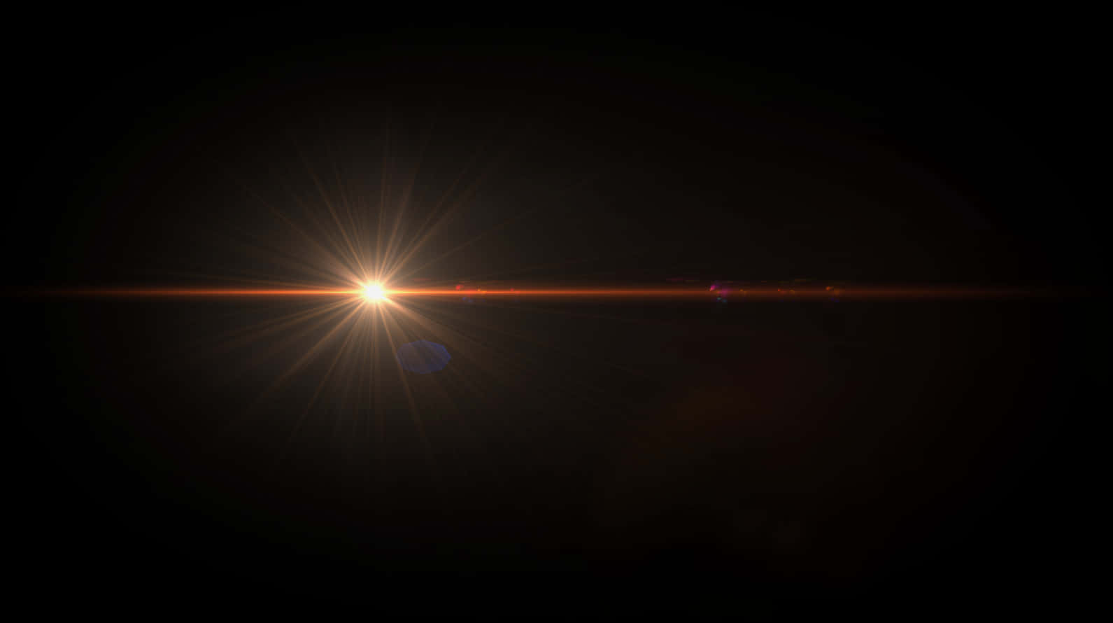 太陽光暈鏡頭眩光效果 壁紙