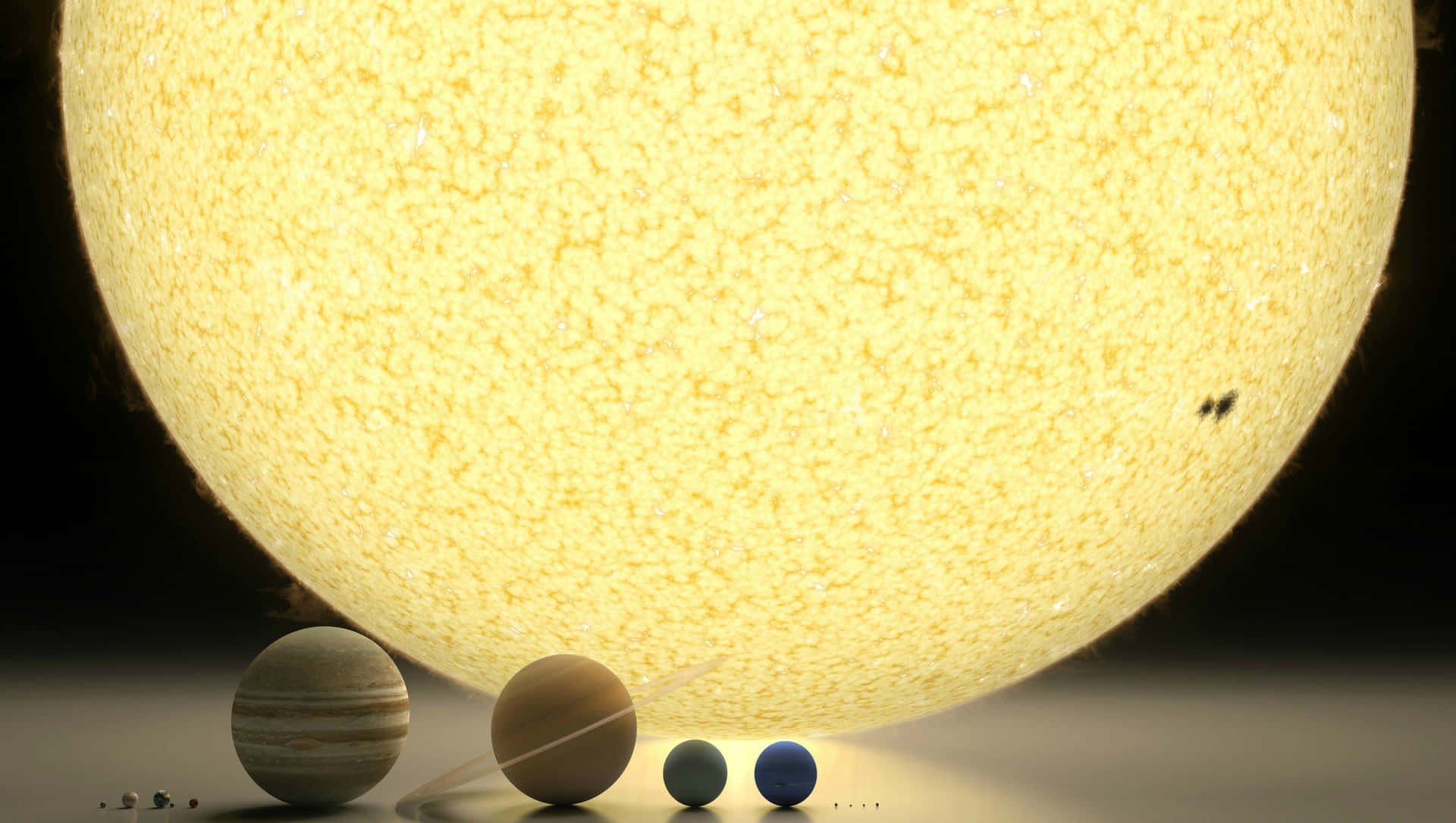 太陽系中的太陽和行星