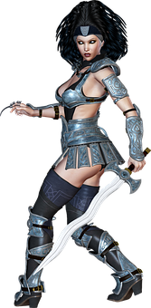 奇幻女戰士鎧甲 壁紙