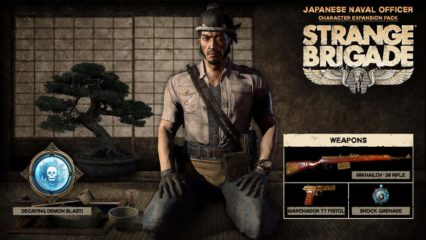 來自《Strange Brigade》的日本海軍軍官角色，配備武器和惡魔爆破能力。