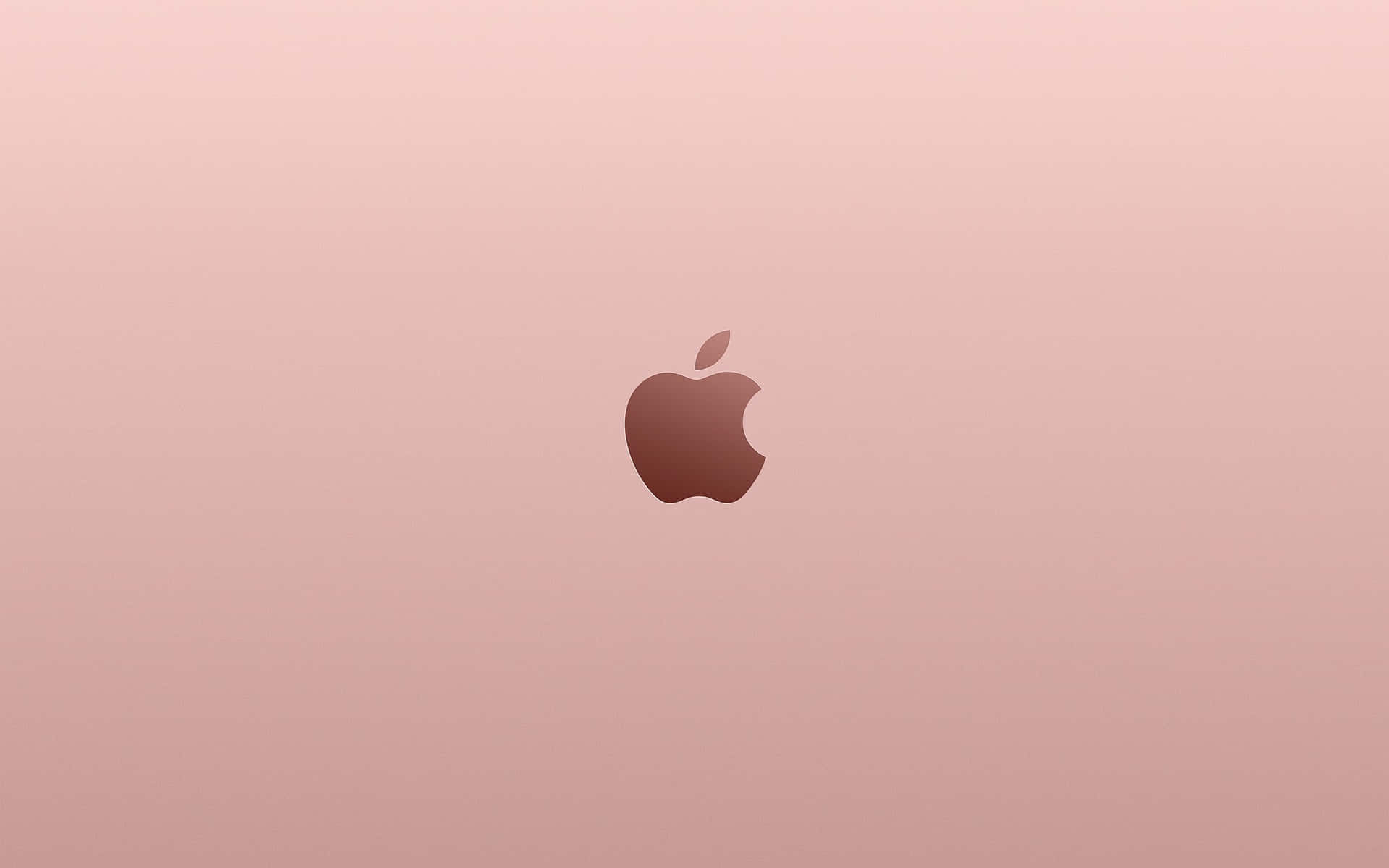 玫瑰金色漸變背景上的Apple標誌