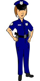 女警卡通插畫 壁紙