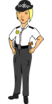 女警卡通插畫 壁紙