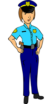 女警卡通插畫 壁紙