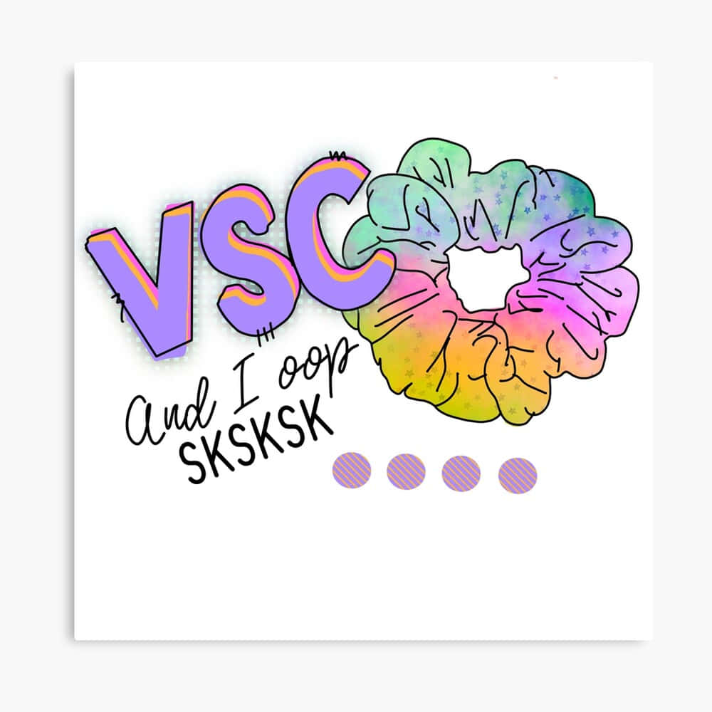 VSC和I oop SKSKSK彩虹髮圈圖形設計