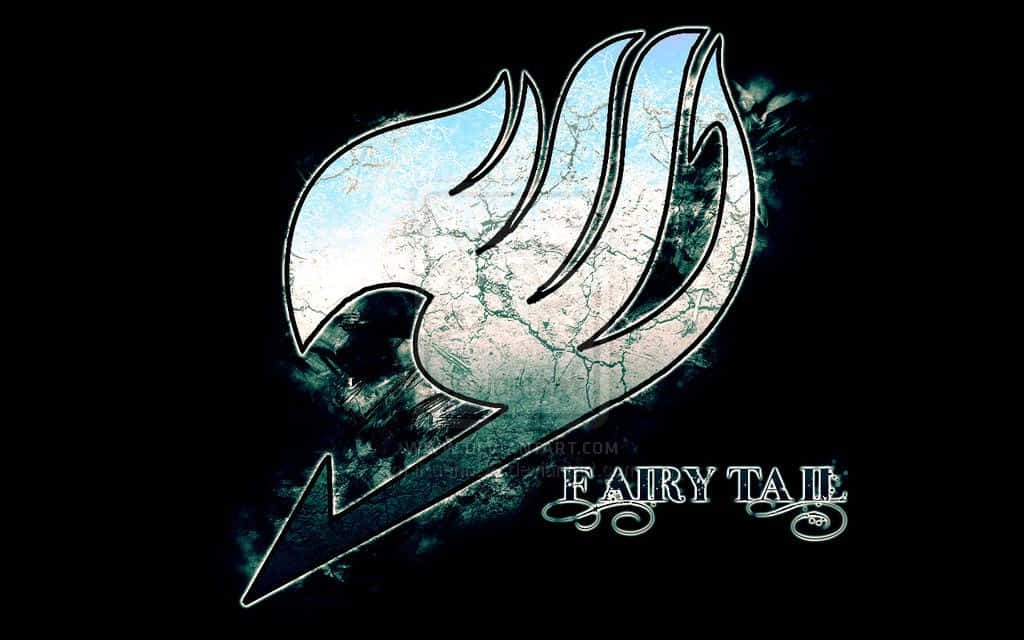 Fairy Tail 動畫標誌，裂開的火焰設計在黑色背景上發光。