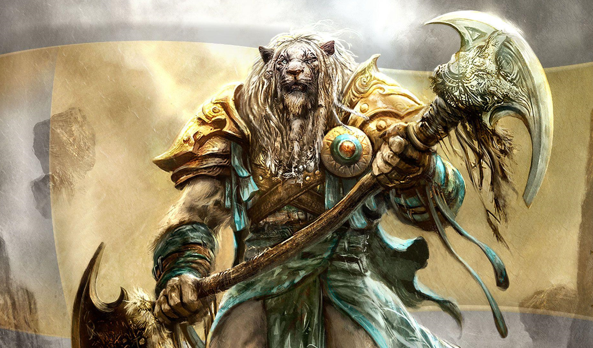 威猛獅頭戰士藝術畫 壁紙