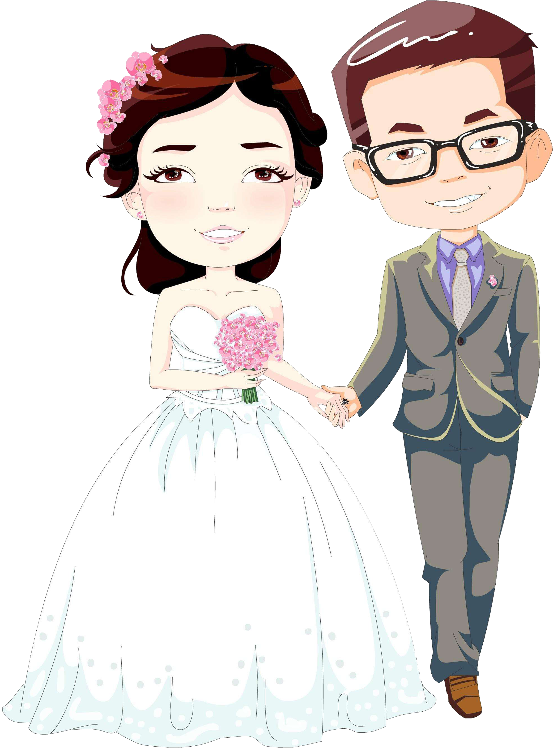 婚禮動畫插圖 壁紙