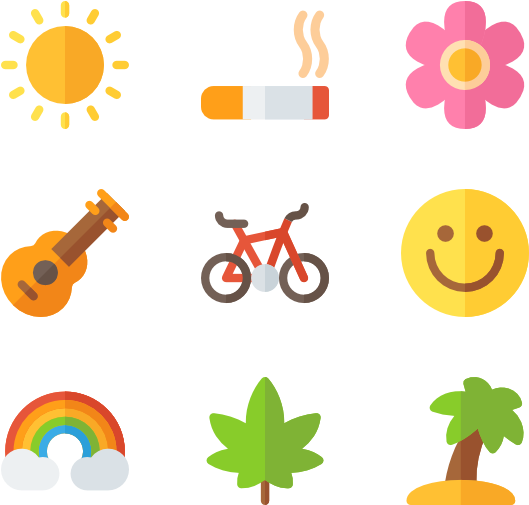嬉皮文化圖標集 壁紙