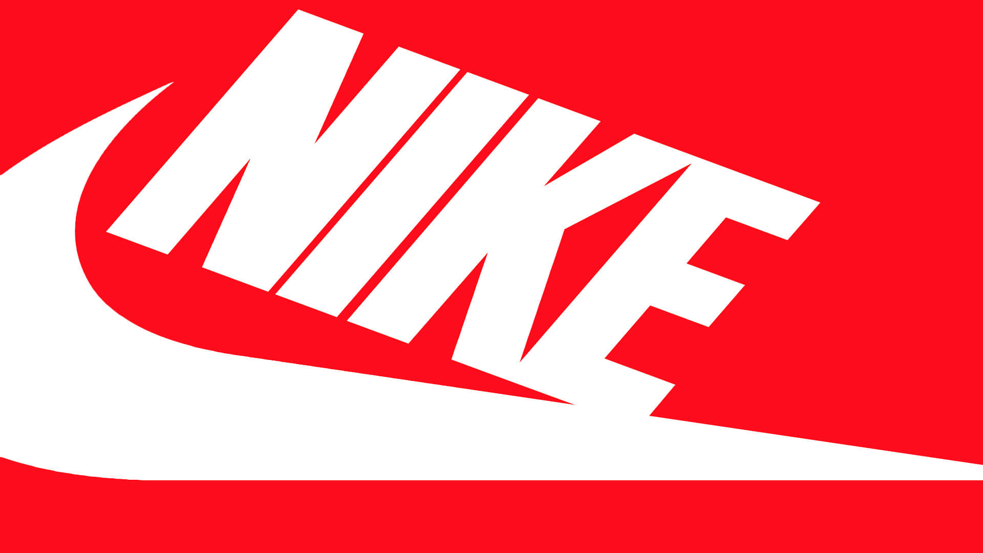紅色背景上的白色Nike標誌