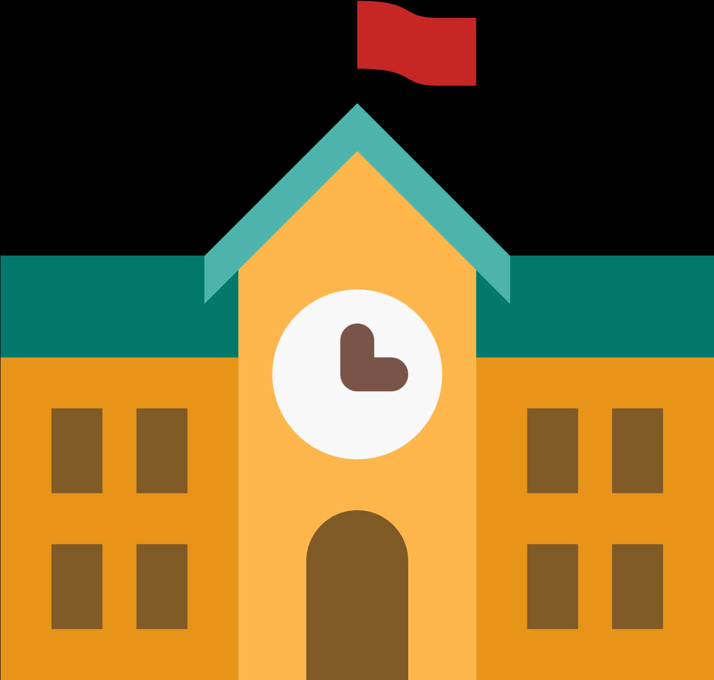 學校建築卡通插圖 壁紙