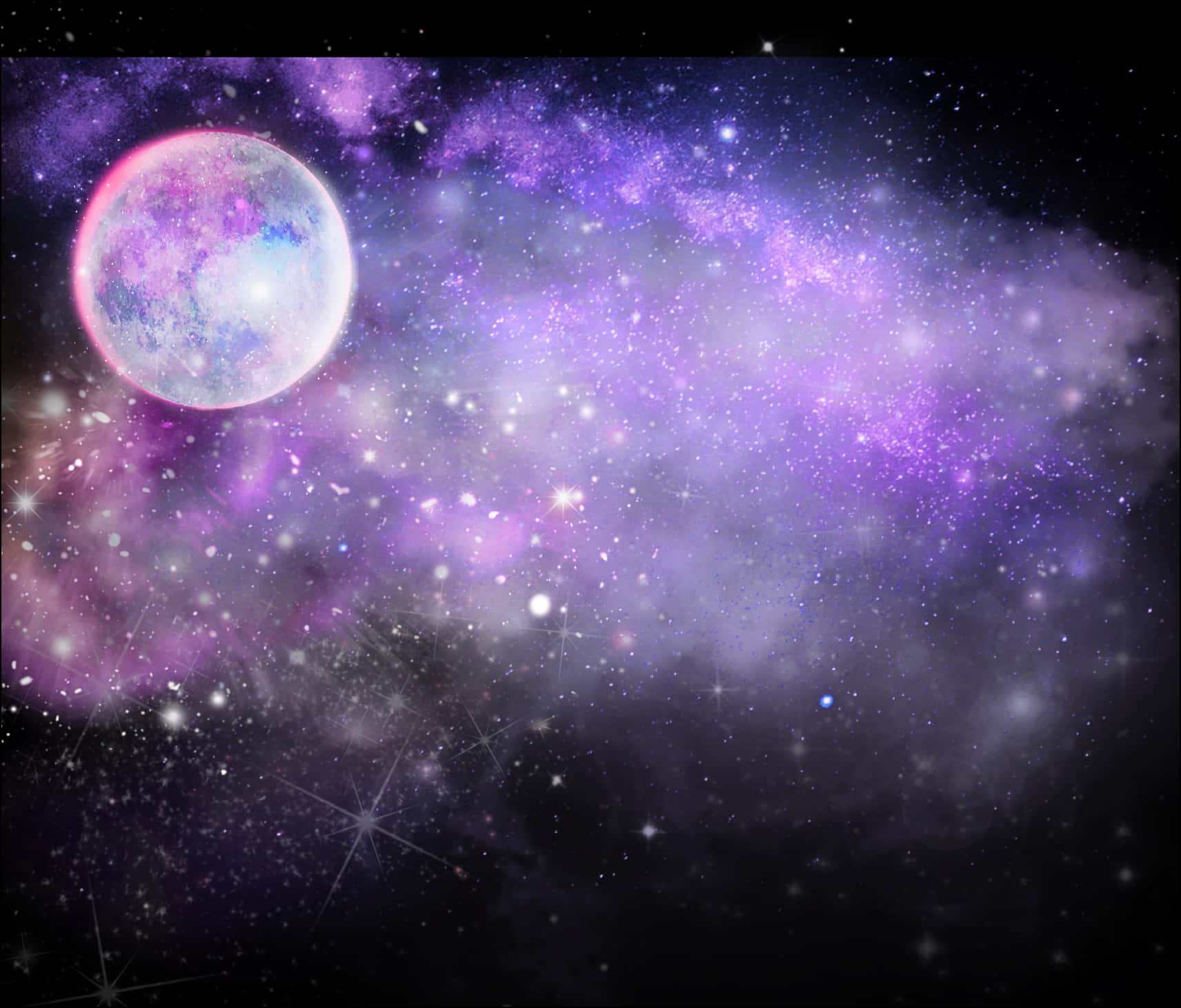 宇宙奇觀：彩色星雲與行星 壁紙