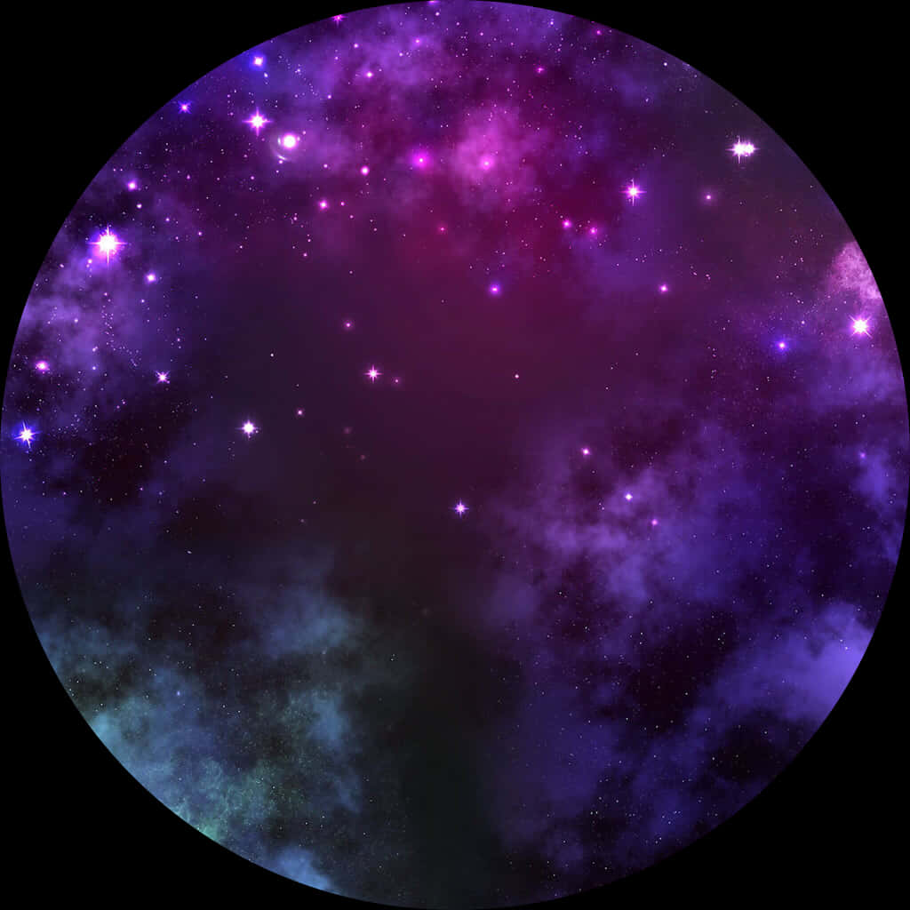 宇宙星雲與星辰圓環