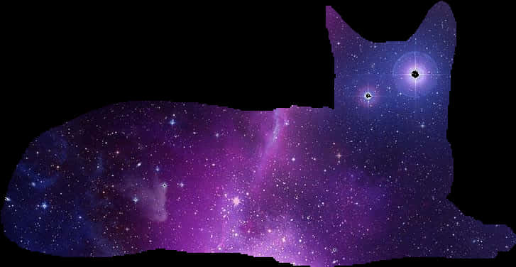 宇宙貓星雲剪影 壁紙
