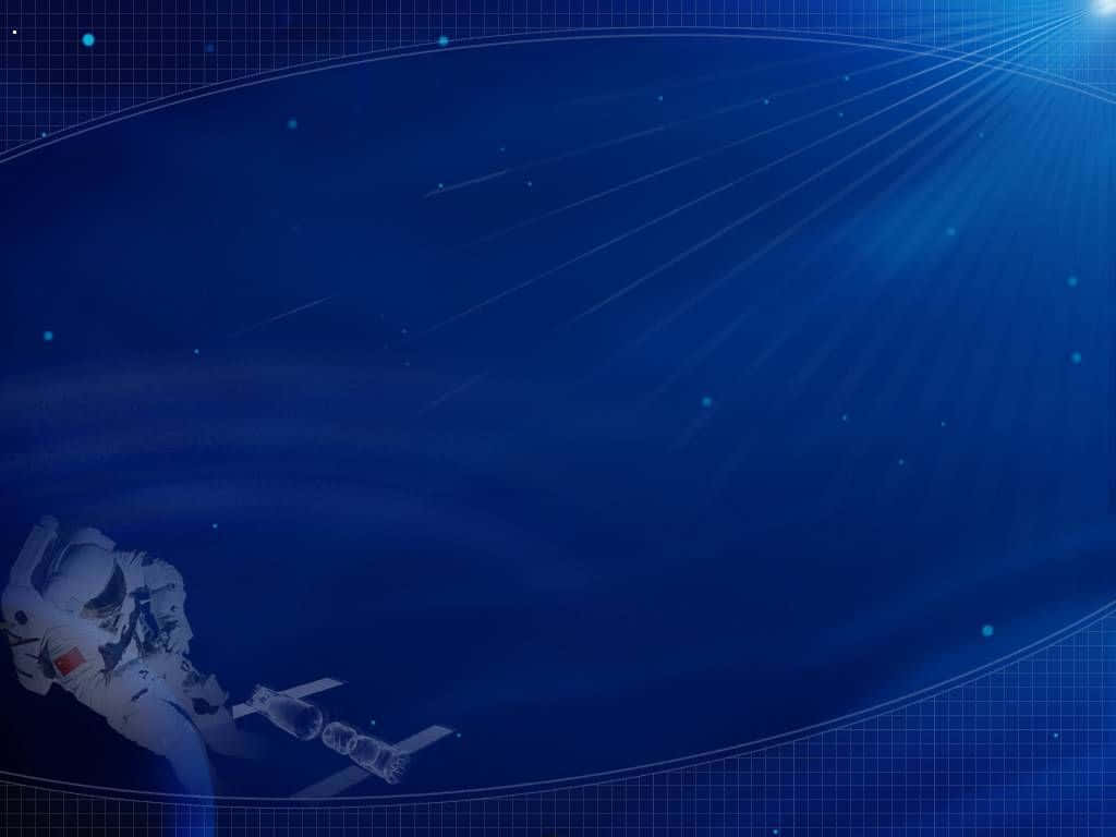 太空人在太空漂流，伴隨輻射光線和網格圖案。