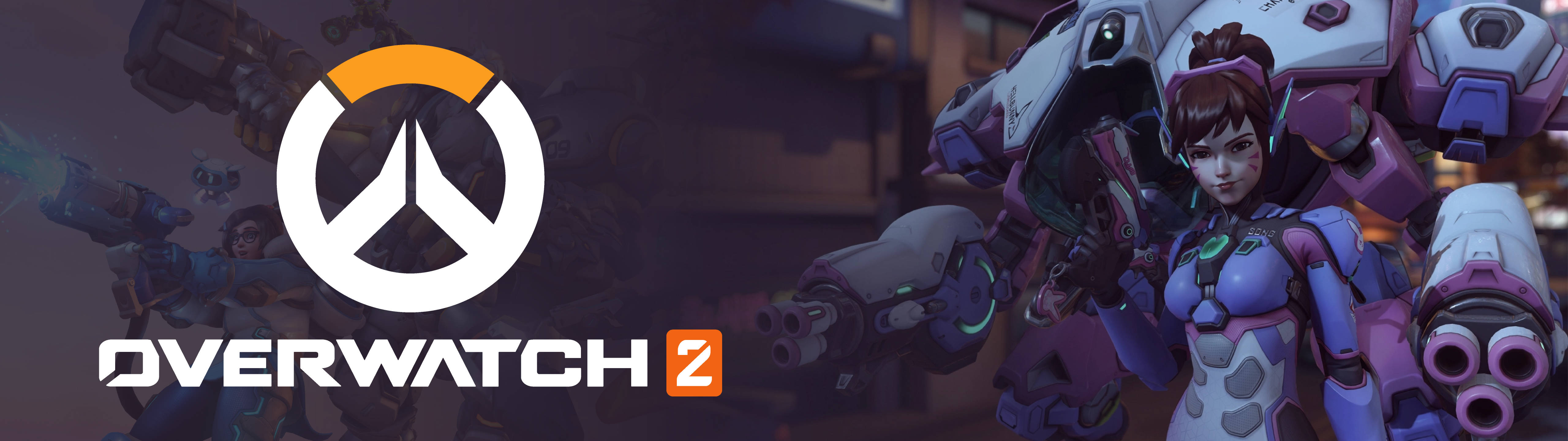 Overwatch 2 標誌，角色身穿戰鬥裝備