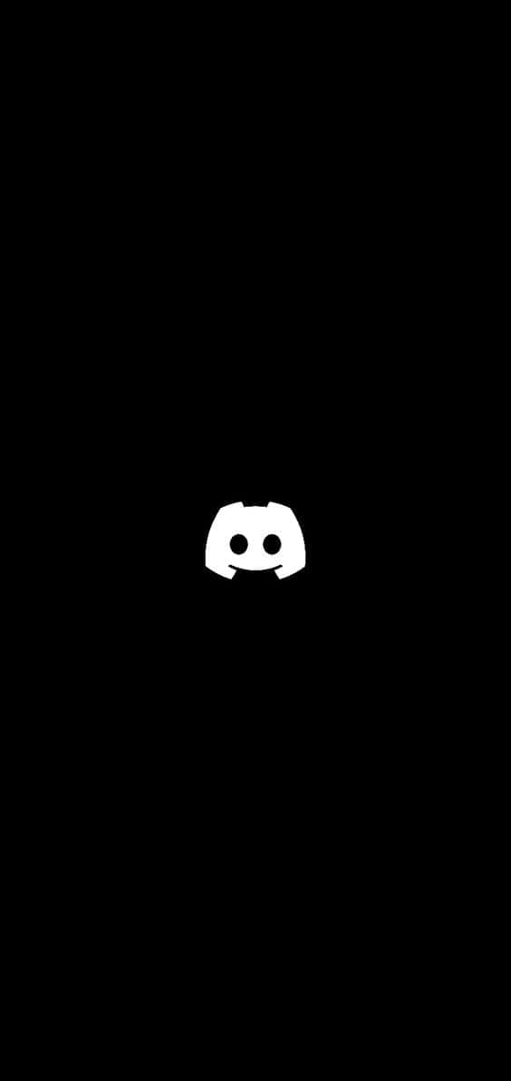 黑色背景上的白色Discord標誌