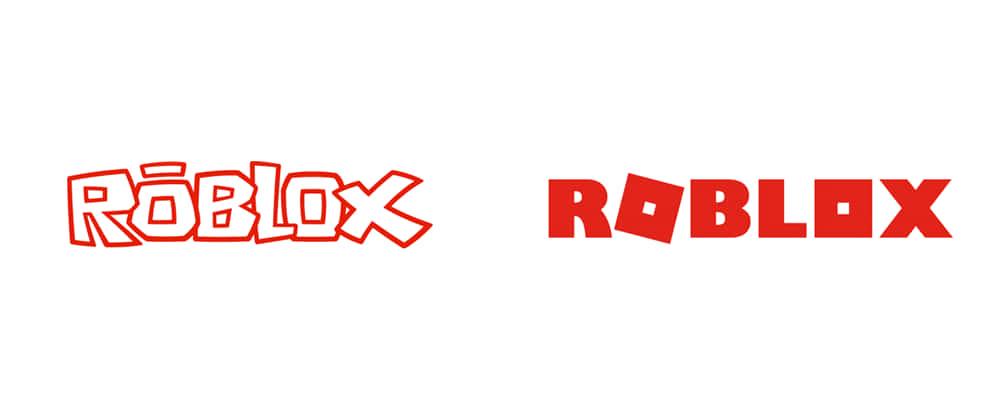 官方 Roblox 標誌壁紙 壁紙 — 兩個 Roblox 標誌並排，一個紅色外框，另一個純紅色，背景為白色。