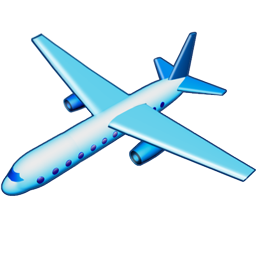 客機圖標配黑色背景 壁紙