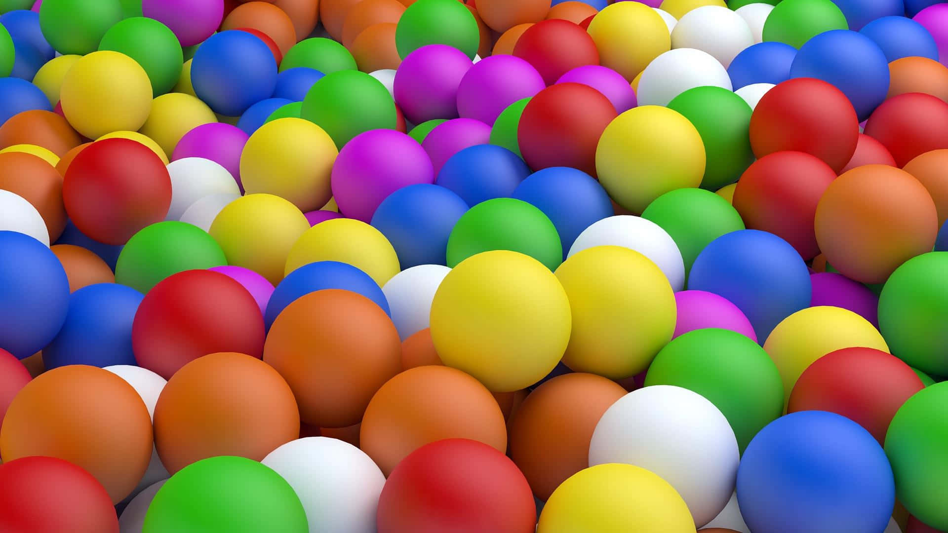 ball 桌布 壁紙 — 密集的光澤多色球體以鮮豔色調填滿畫面，營造出俏皮的抽象紋理。