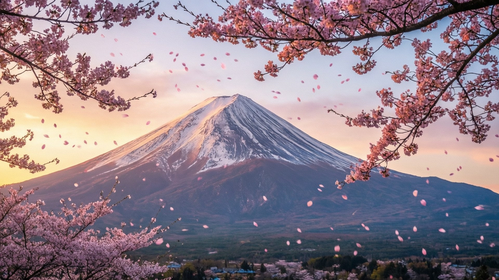 富士山晨花 壁紙