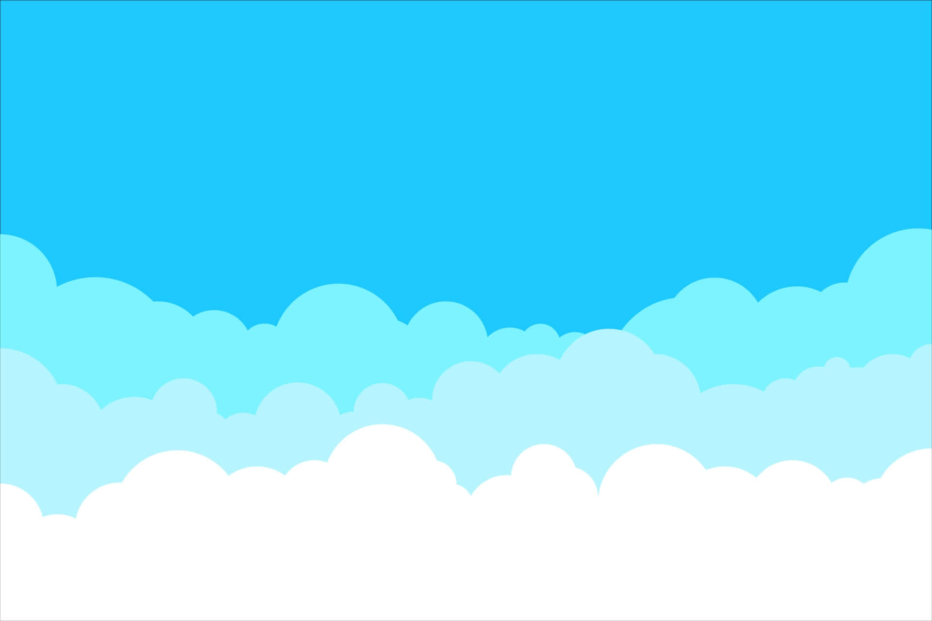 寧靜天空藍背景 壁紙 — 一片極簡天空，帶有柔和藍白色調的分層雲朵。