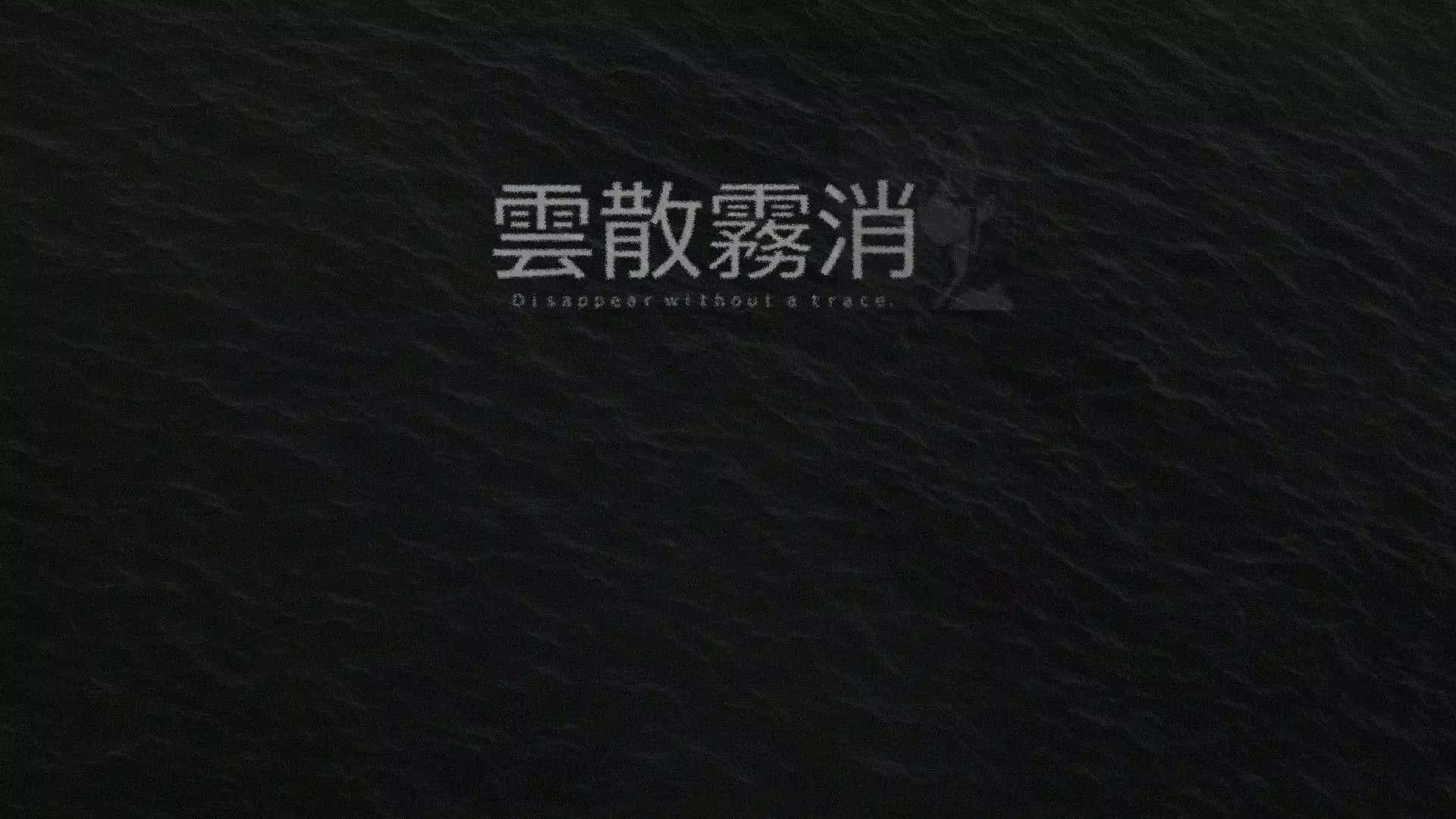 深色紋理背景，帶有中文字和英文文字，內容為消失得無影無蹤。