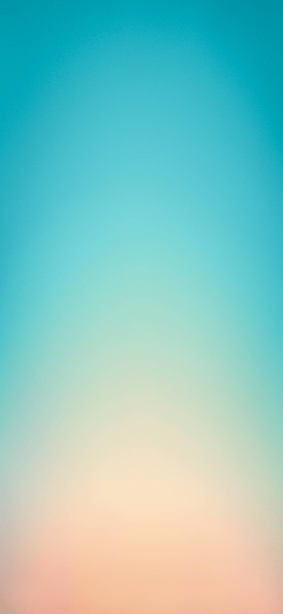 apple iPhone default 桌布 壁紙 — 寧靜的漸變牆紙，從頂部的青藍色過渡到底部的柔和蜜桃色。