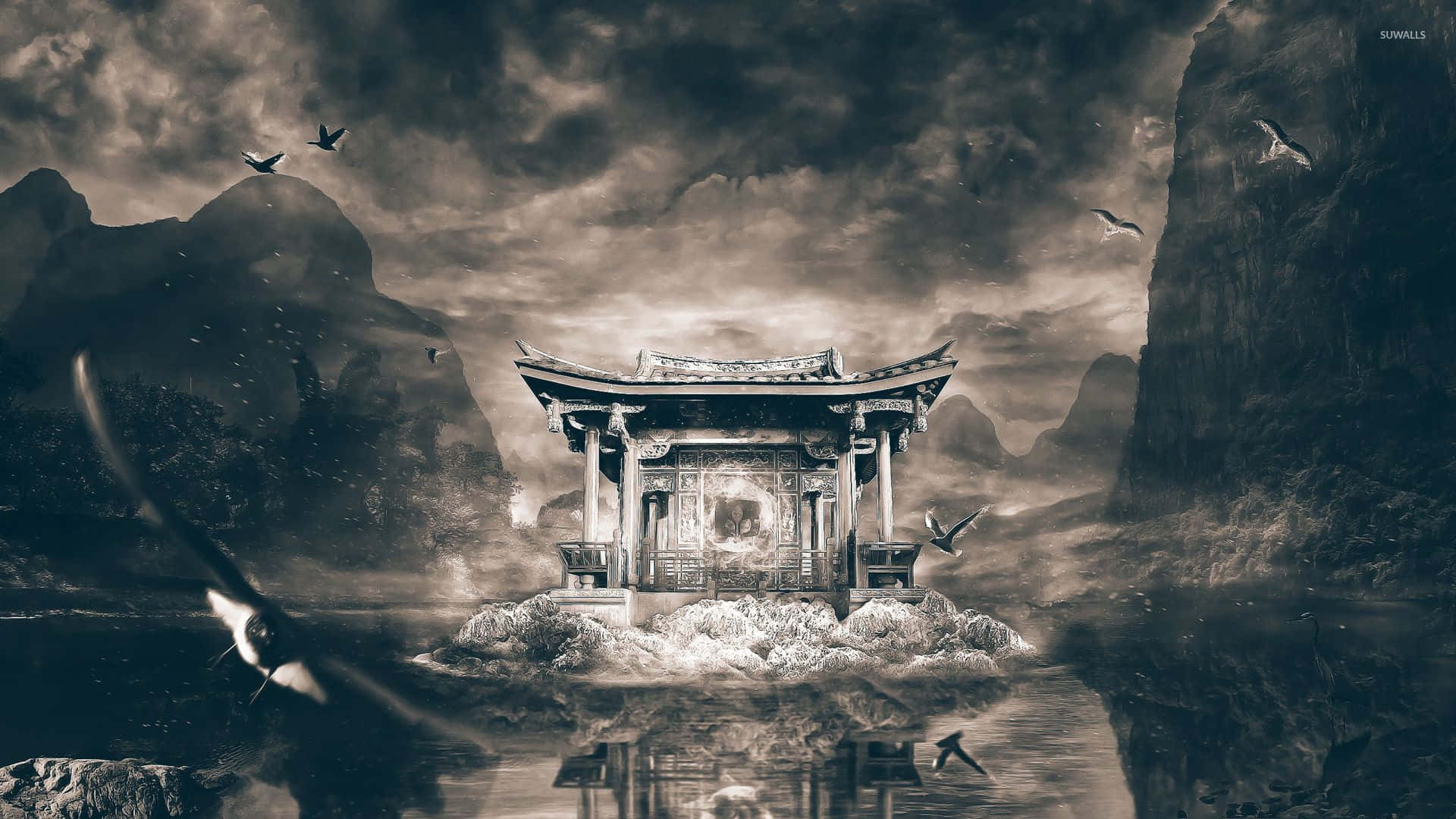 寺廟風景 壁紙