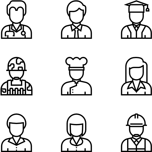 專業職業頭像套組 壁紙 — 純黑色背景，沒有可見元素或紋理。