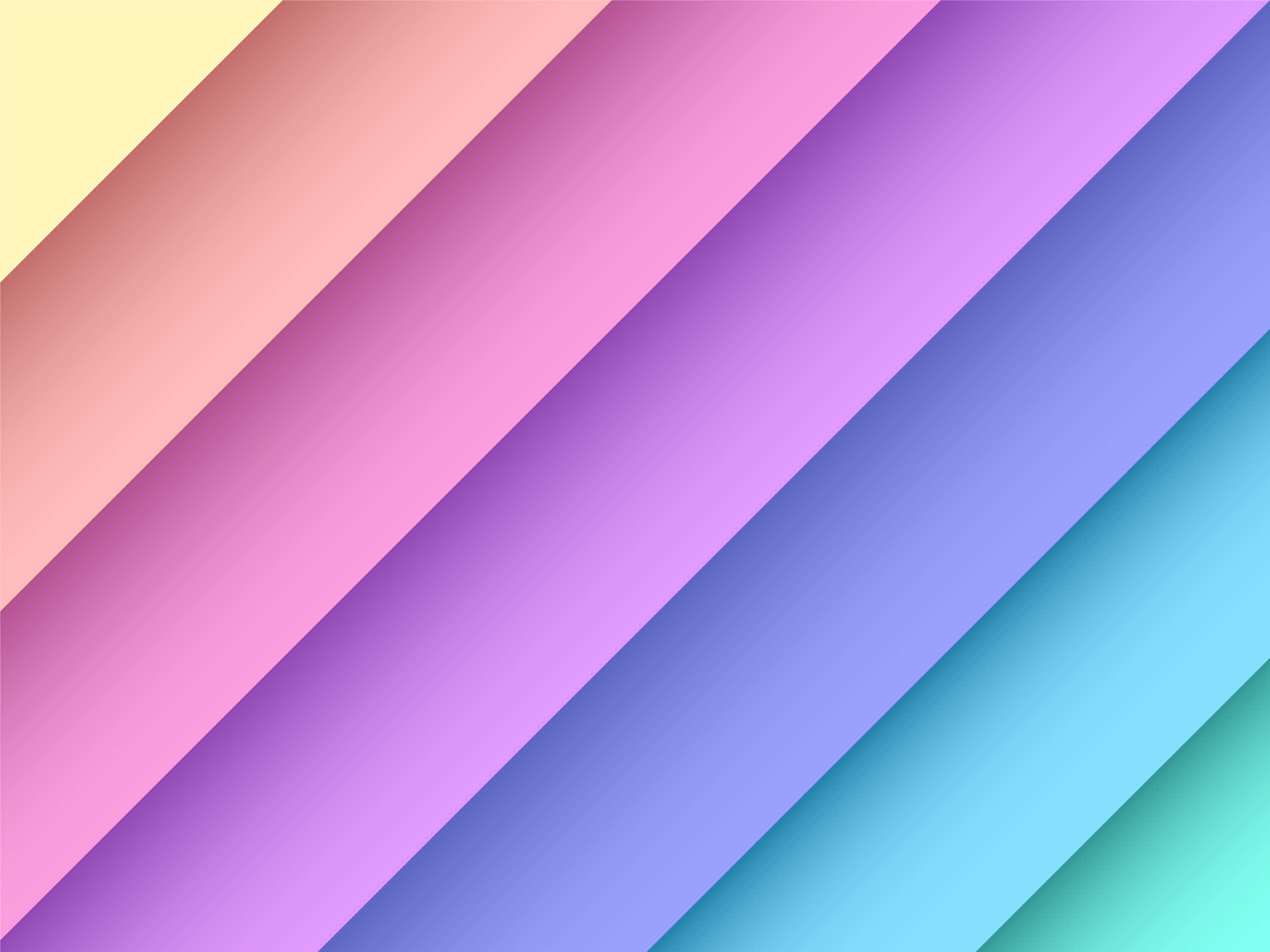 Pastel Phone 桌布 壁紙 — 對角線粉彩條紋在柔和漸變圖案中從黃色平穩過渡到藍綠色。
