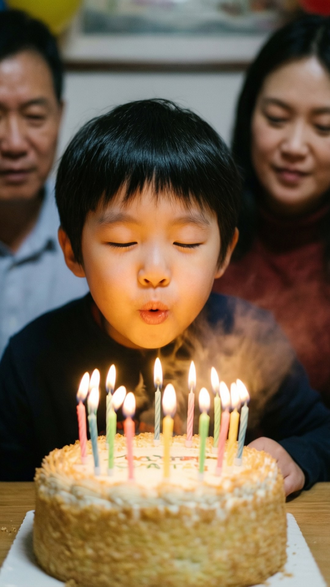 小朋友吹蠟燭 壁紙