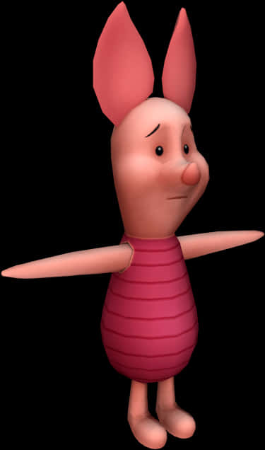 小豬3D角色渲染圖