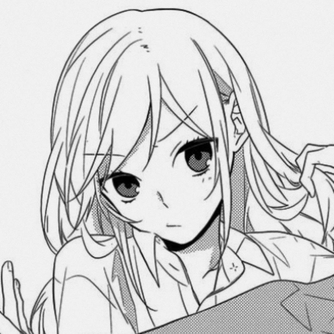 長髮且眼神充滿表現力的動漫女孩，溫柔微笑。