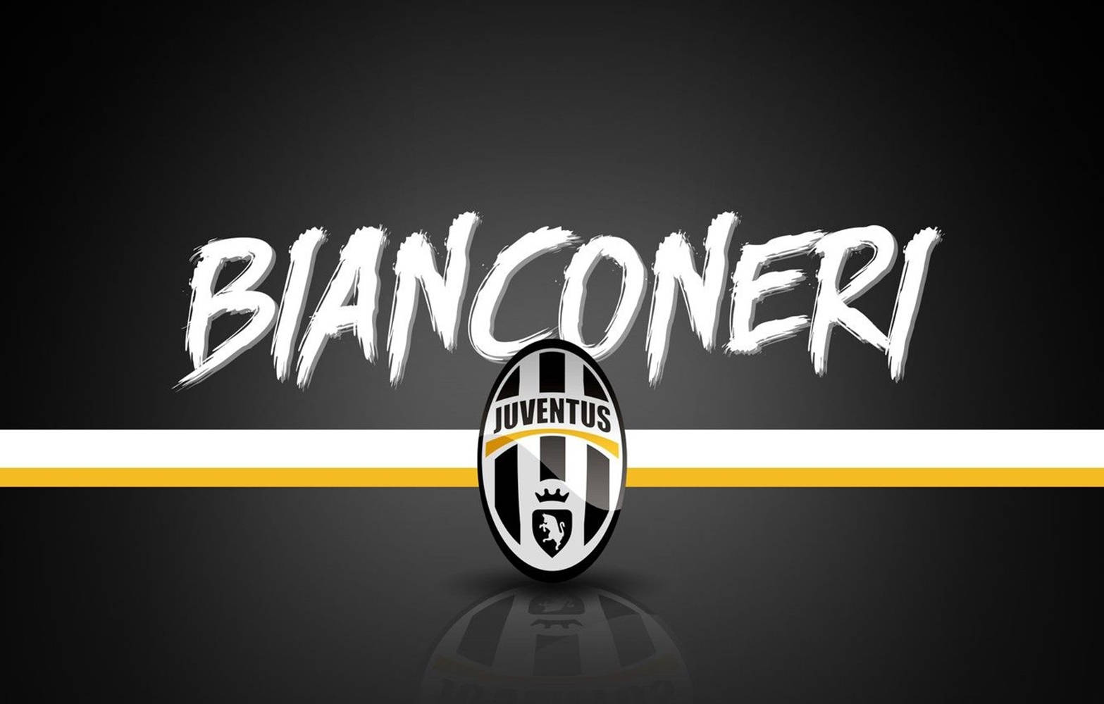 祖雲達斯足球會標誌，黑色背景上帶有 'BIANCONERI' 文字及黃色條紋。
