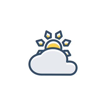 局部多雲天氣圖標 壁紙